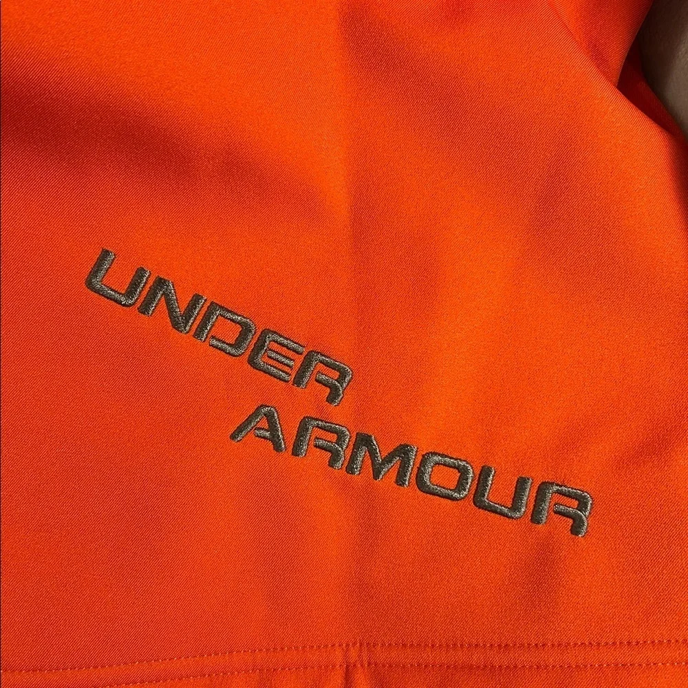 Under Armour Storm Vibrant Orange Zip-Up Jacket With Hood and Pockets Size M